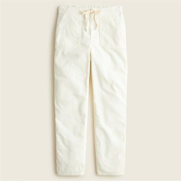 J. Crew Pants - Jcrew Tie Waist Camp Pants Cream White Stripe